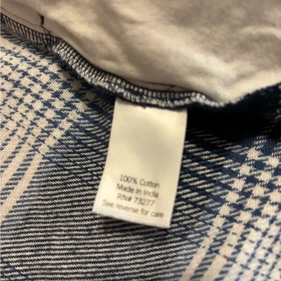 Sonoma Navy and White Checkered Shirt - Picture 5 of 5